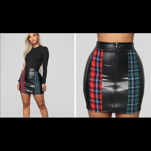 Fashion Nova Lots of Attitude Faux Leather Skirt